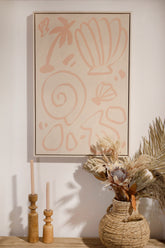 Birch Painted Beach Framed Canvas 90 x 60cm